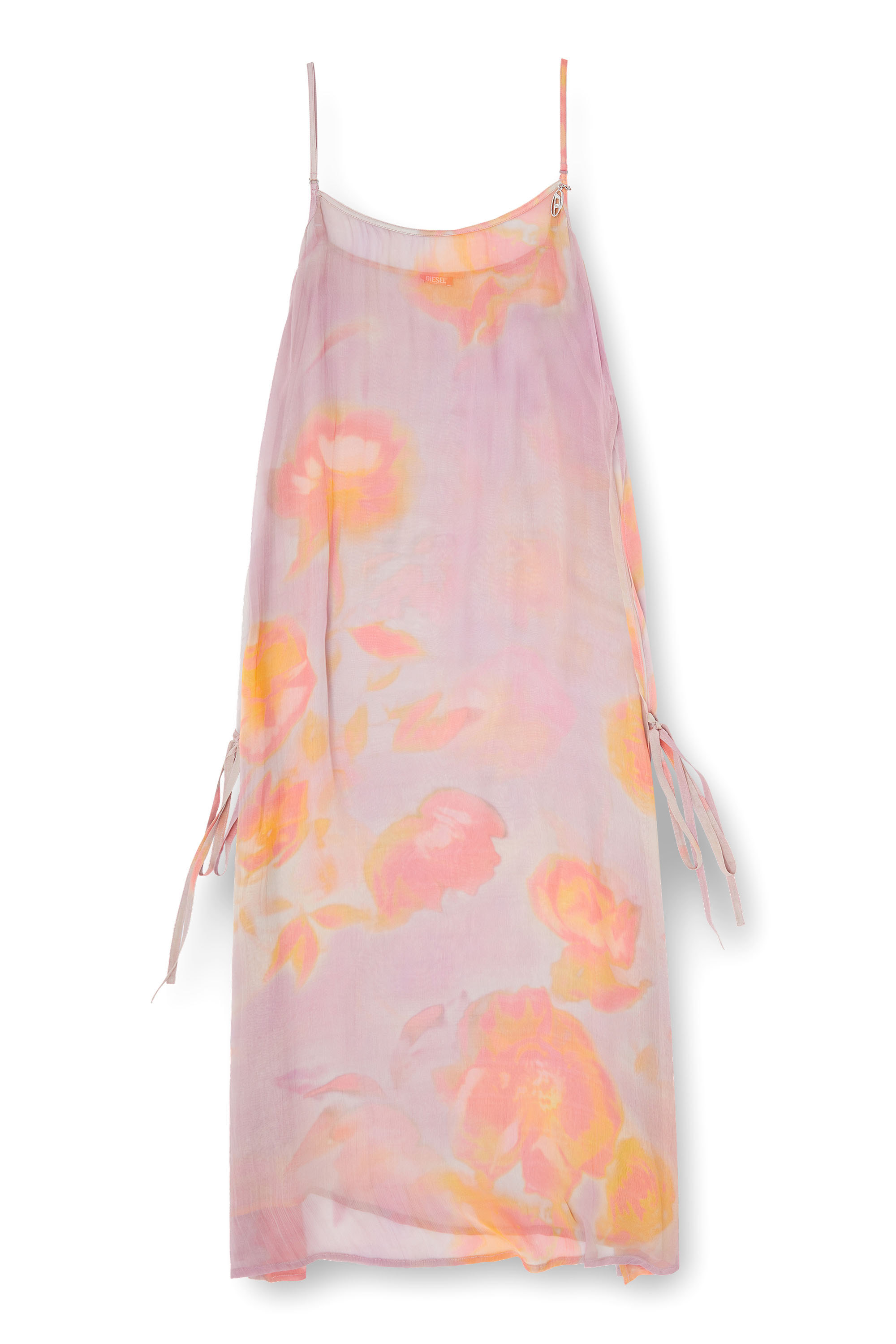 Diesel - VANYA-UTLT, Woman's Beach cover-up dress in floral chiffon in null - 5