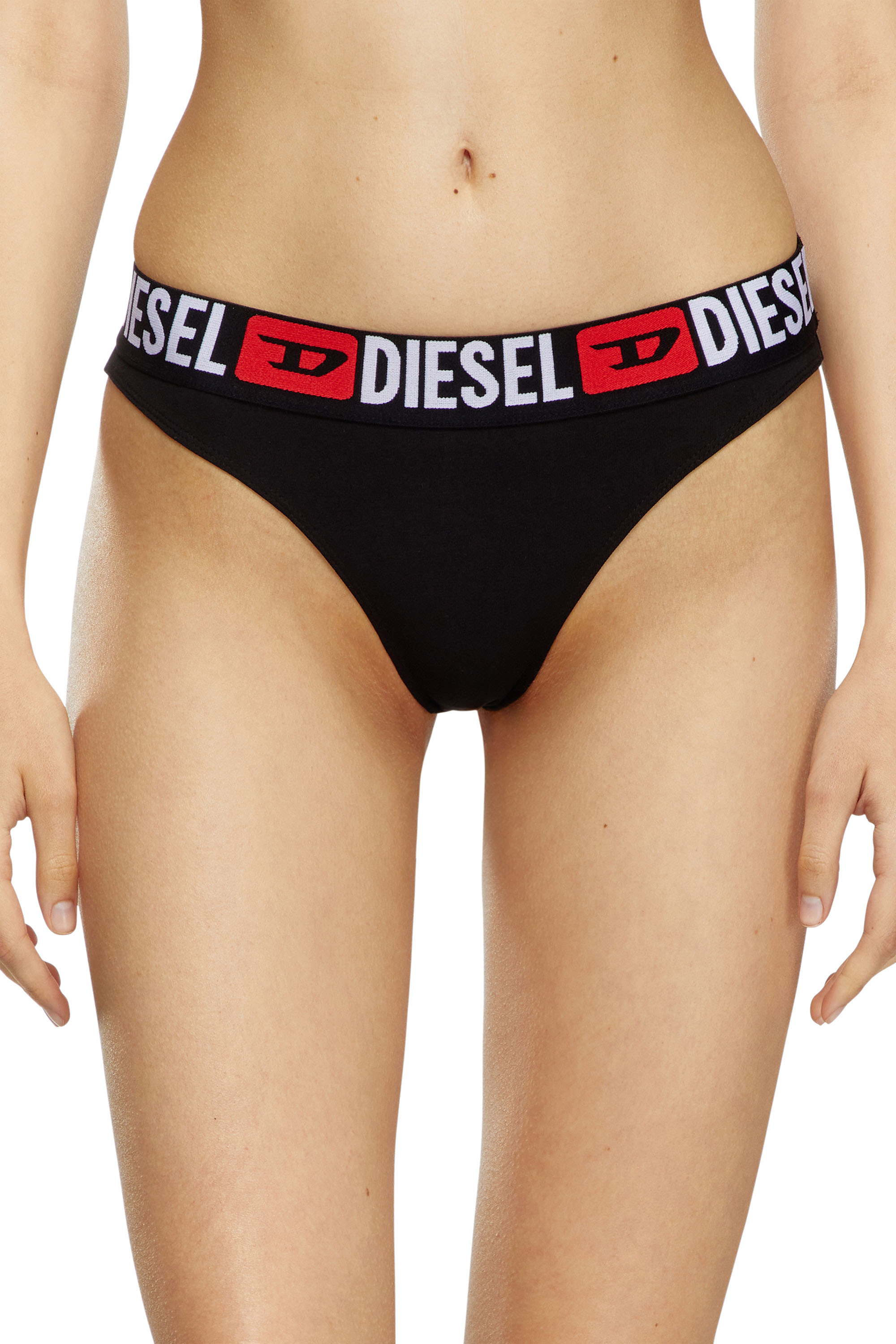 Diesel - UFPN-PANTIES-TD-THREEPACK, Woman Three-pack briefs with logo waist in Multicolor - Image 2