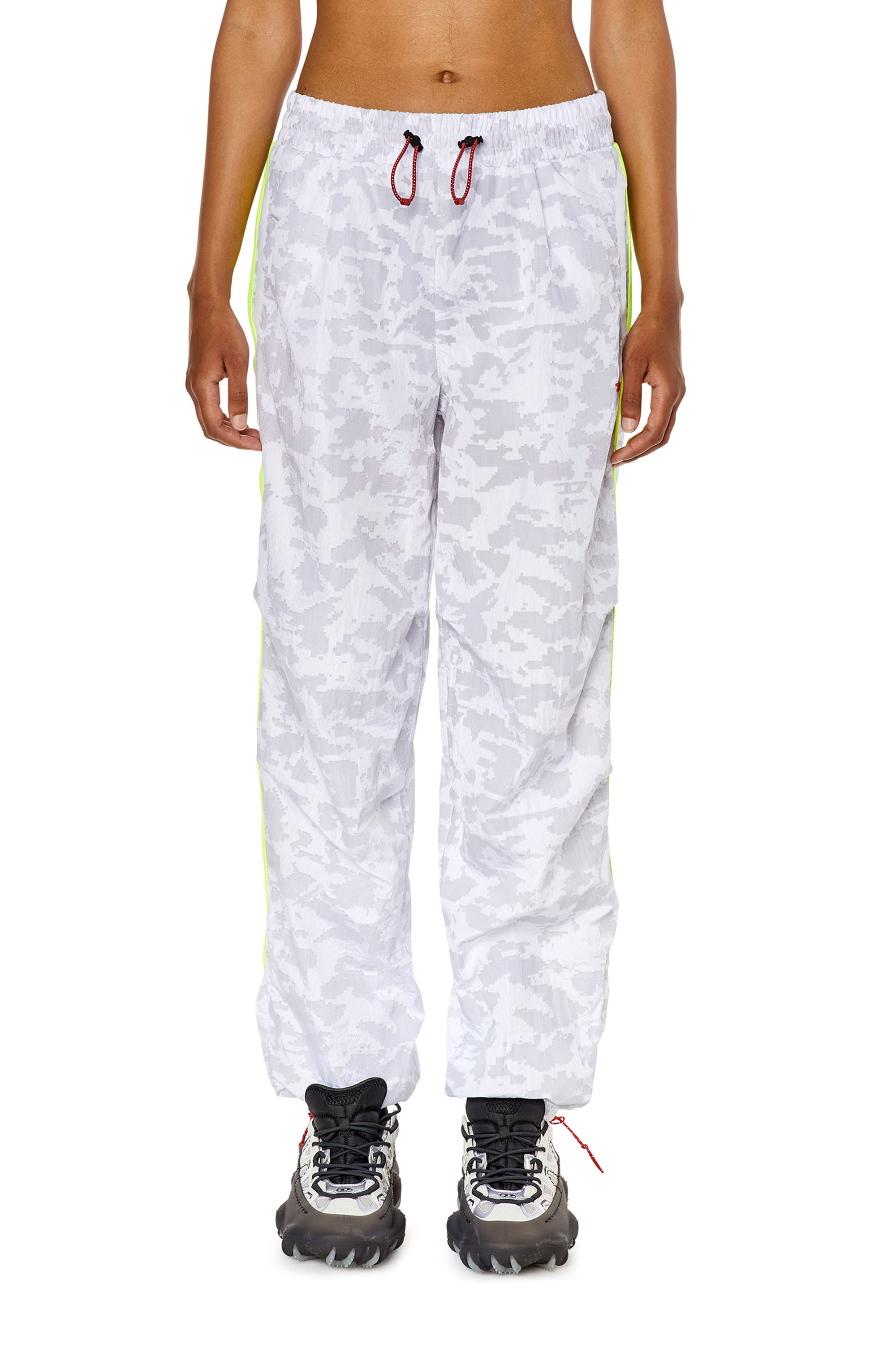 Diesel - AWWB-ELIZA-HT43, Woman Track pants with pixelated print in Multicolor - Image 1