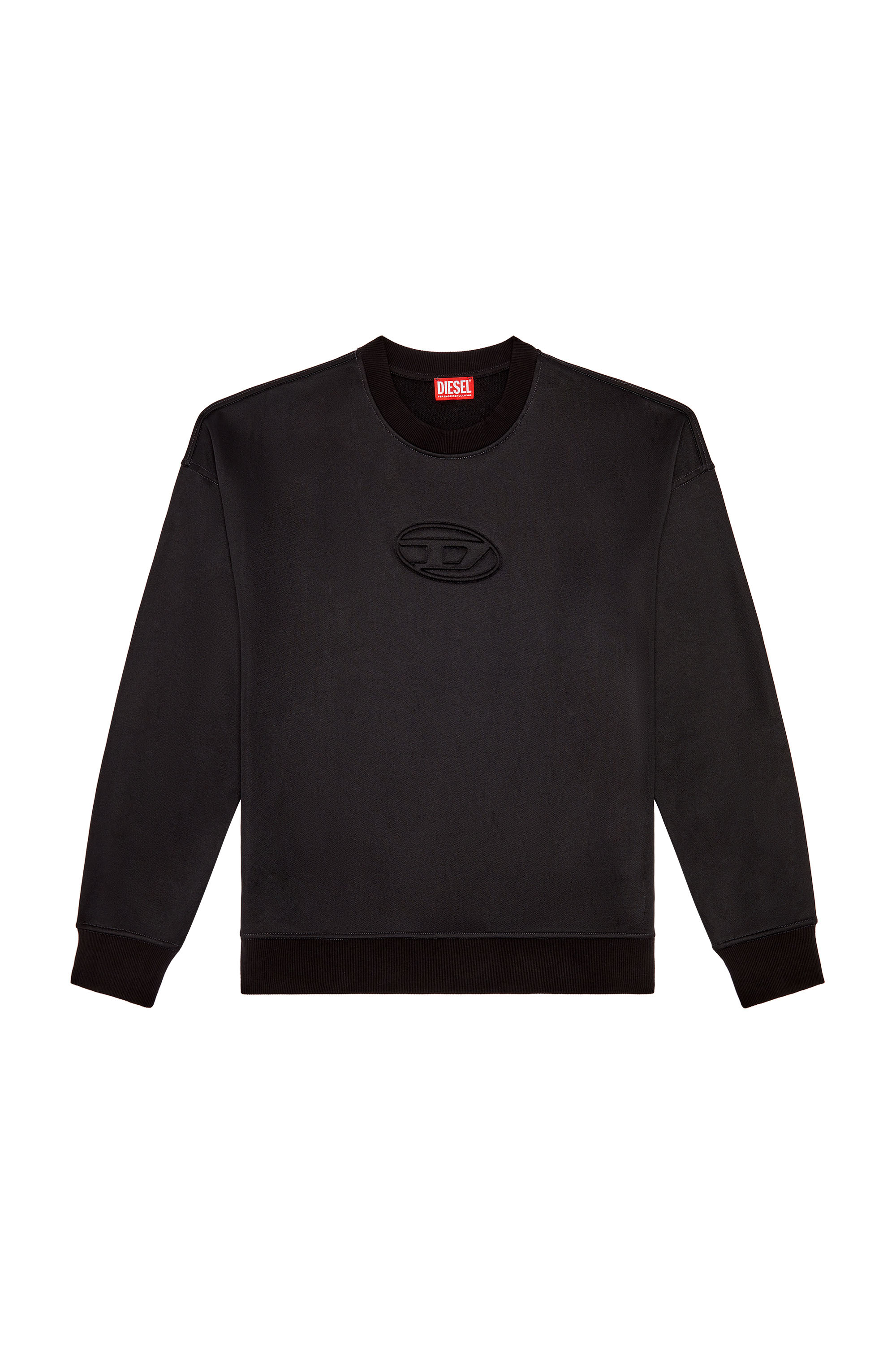 Diesel - S-ROBY-N1, Man Sweatshirt with embossed Oval D logo in Black - Image 3