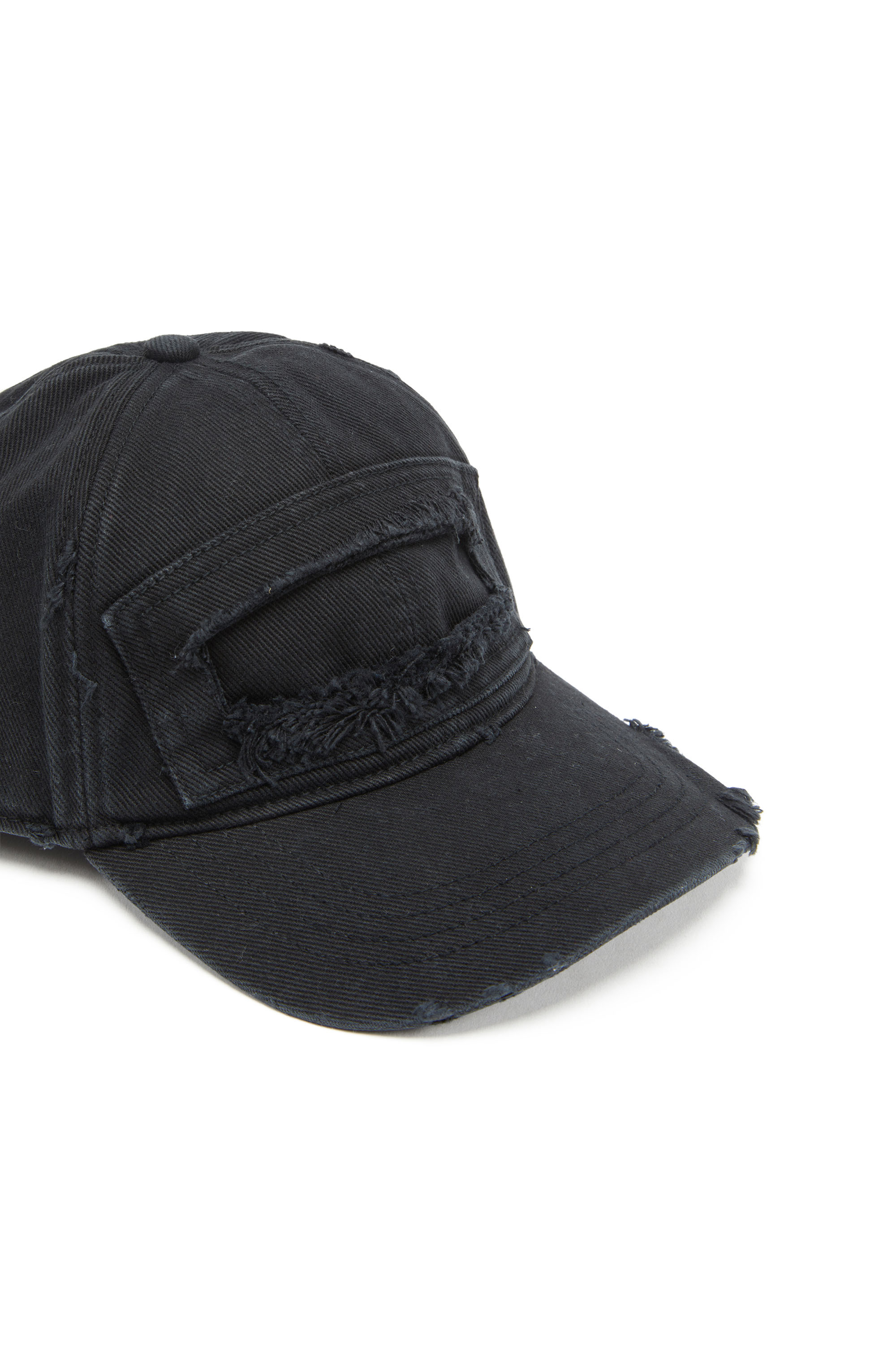 Diesel - C-THURS, Man Baseball cap with cut-out patch in Black - Image 3