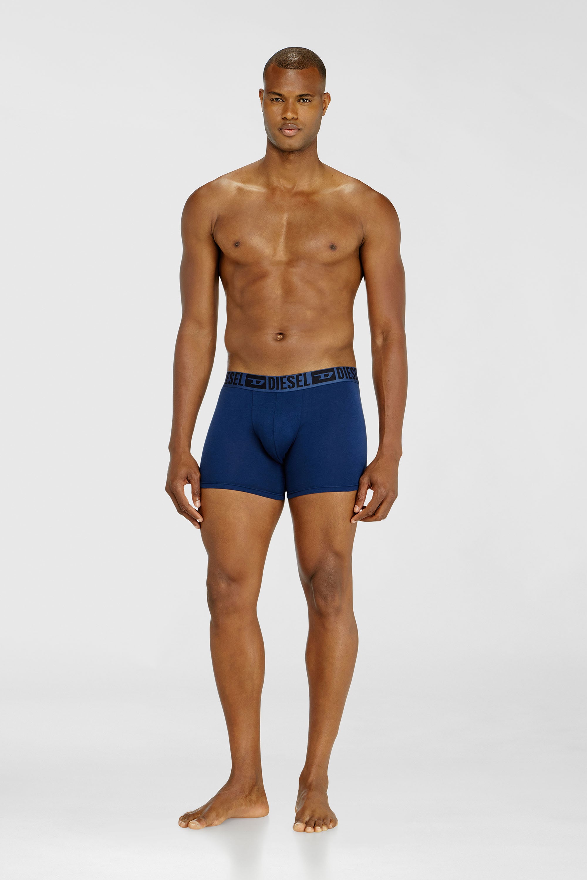 Diesel - SEBASTIAN-D-CORE-3PACK, Man's Three-pack boxer briefs in stretch cotton in Black/Blue - 2