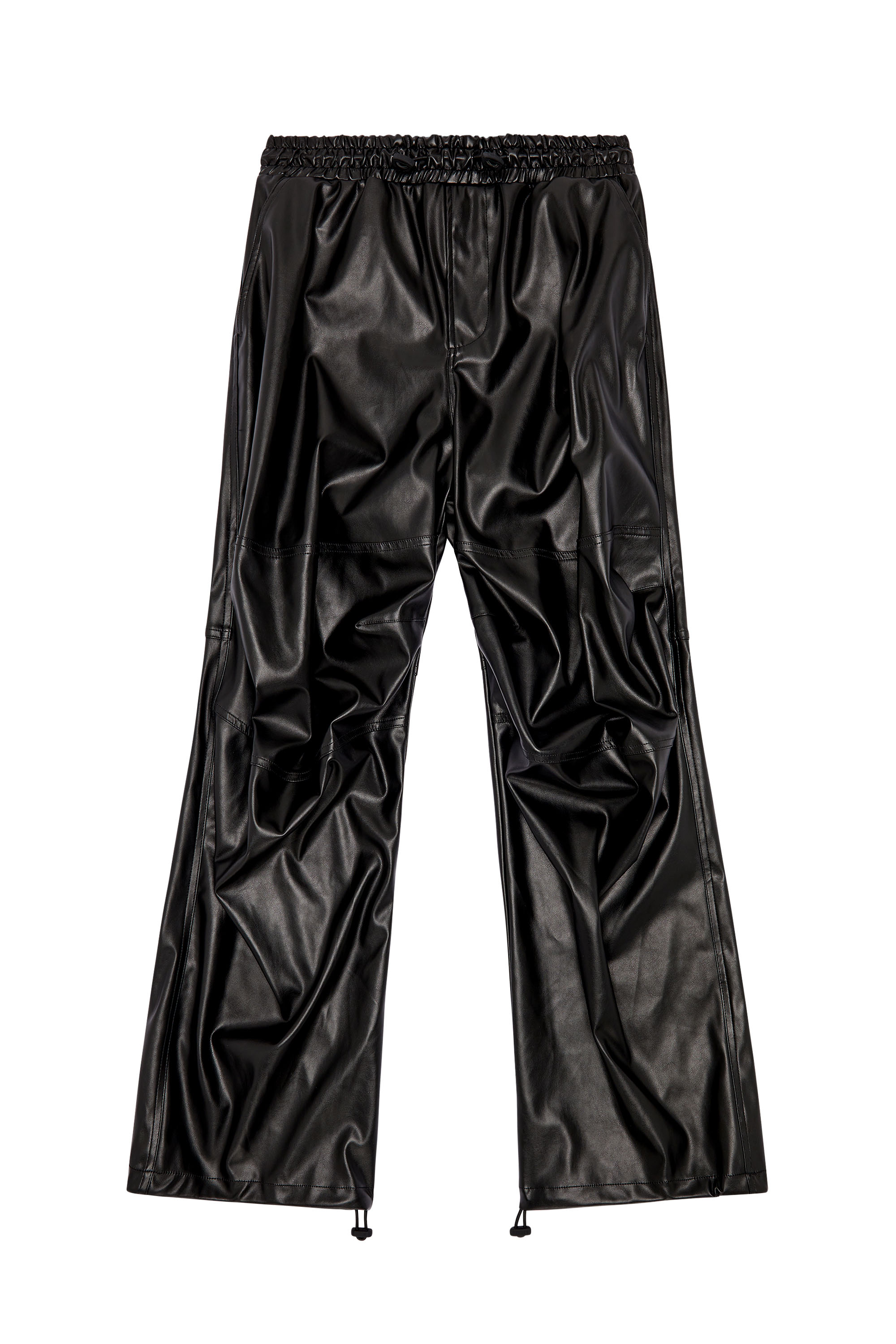 Diesel - P-MARTY-LTH, Man Oversized cargo pants in coated fabric in Black - Image 5