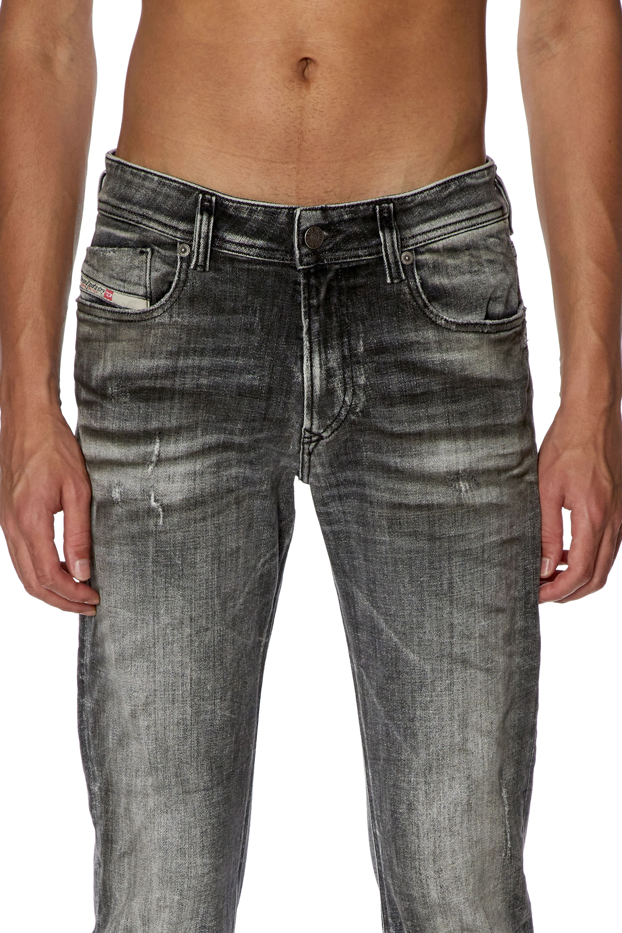 Diesel - Skinny Jeans 1979 Sleenker 09G86, Black/Dark grey - Image 3