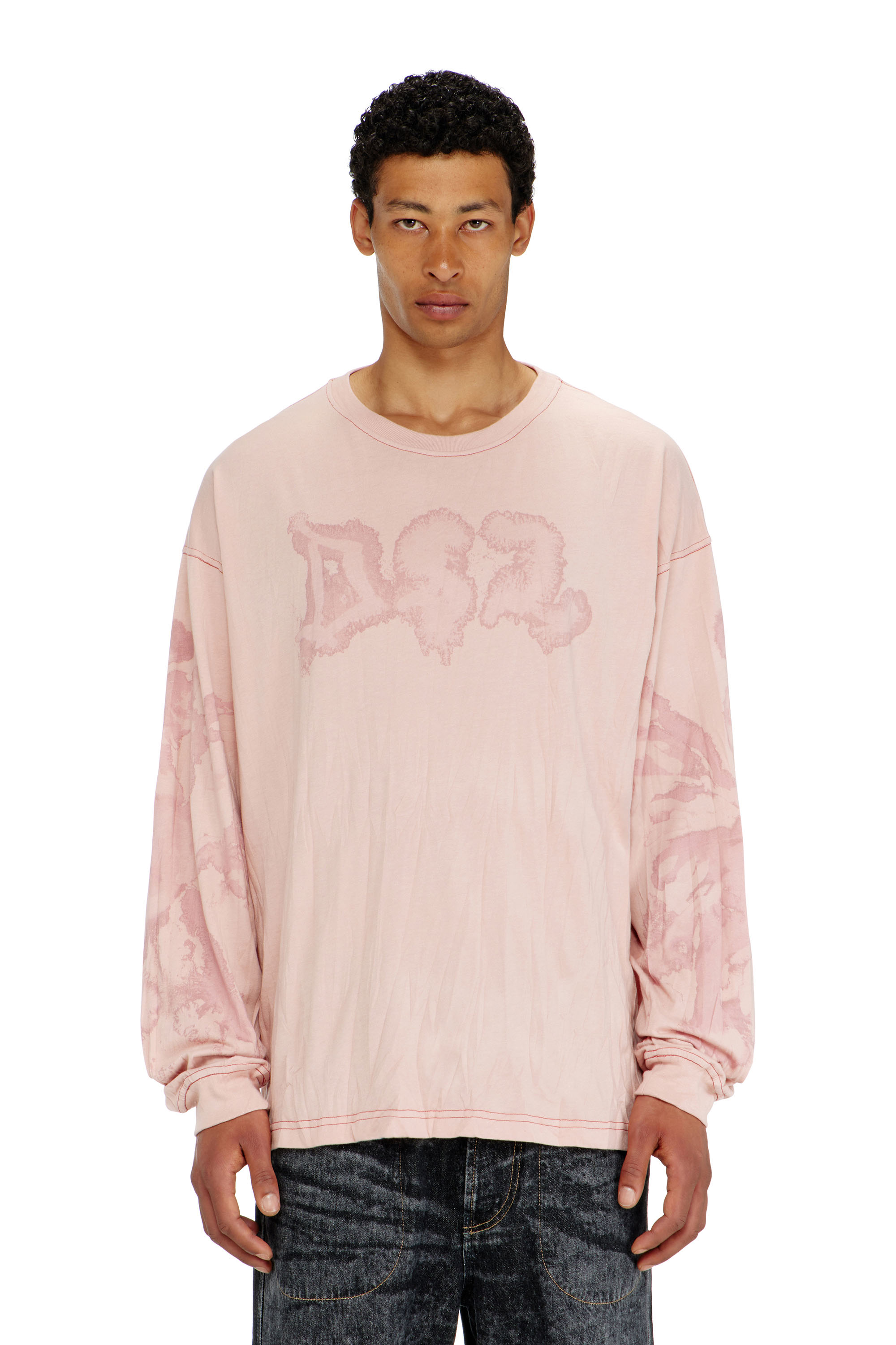 Diesel - T-BOXT-LS-AA4, Man's Relaxed long sleeve tee with blotched print in null - 2