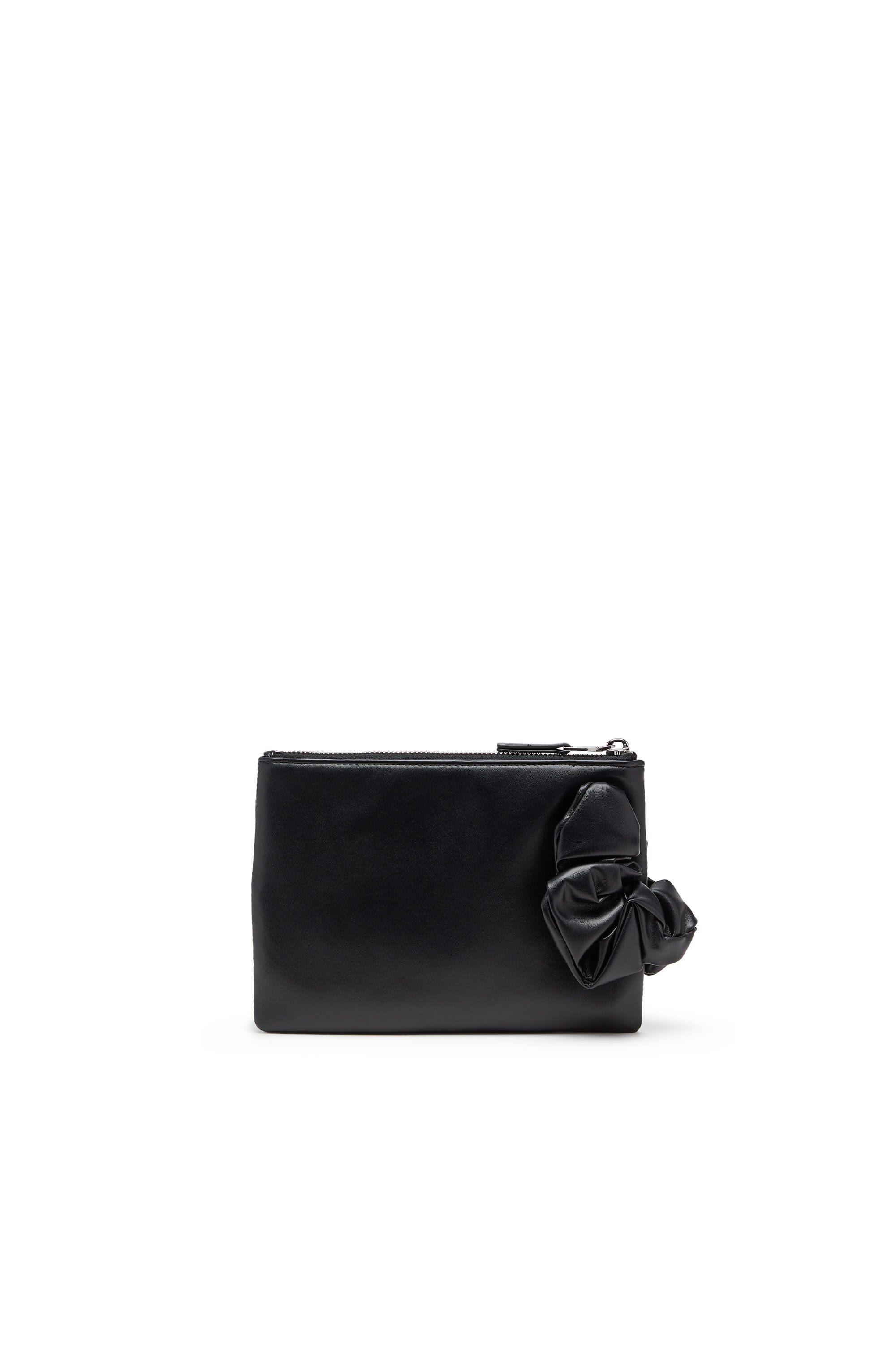 Diesel - GRAB-D POUCH, Woman's Zip pouch with scrunchie-style wristlet in Black - 2
