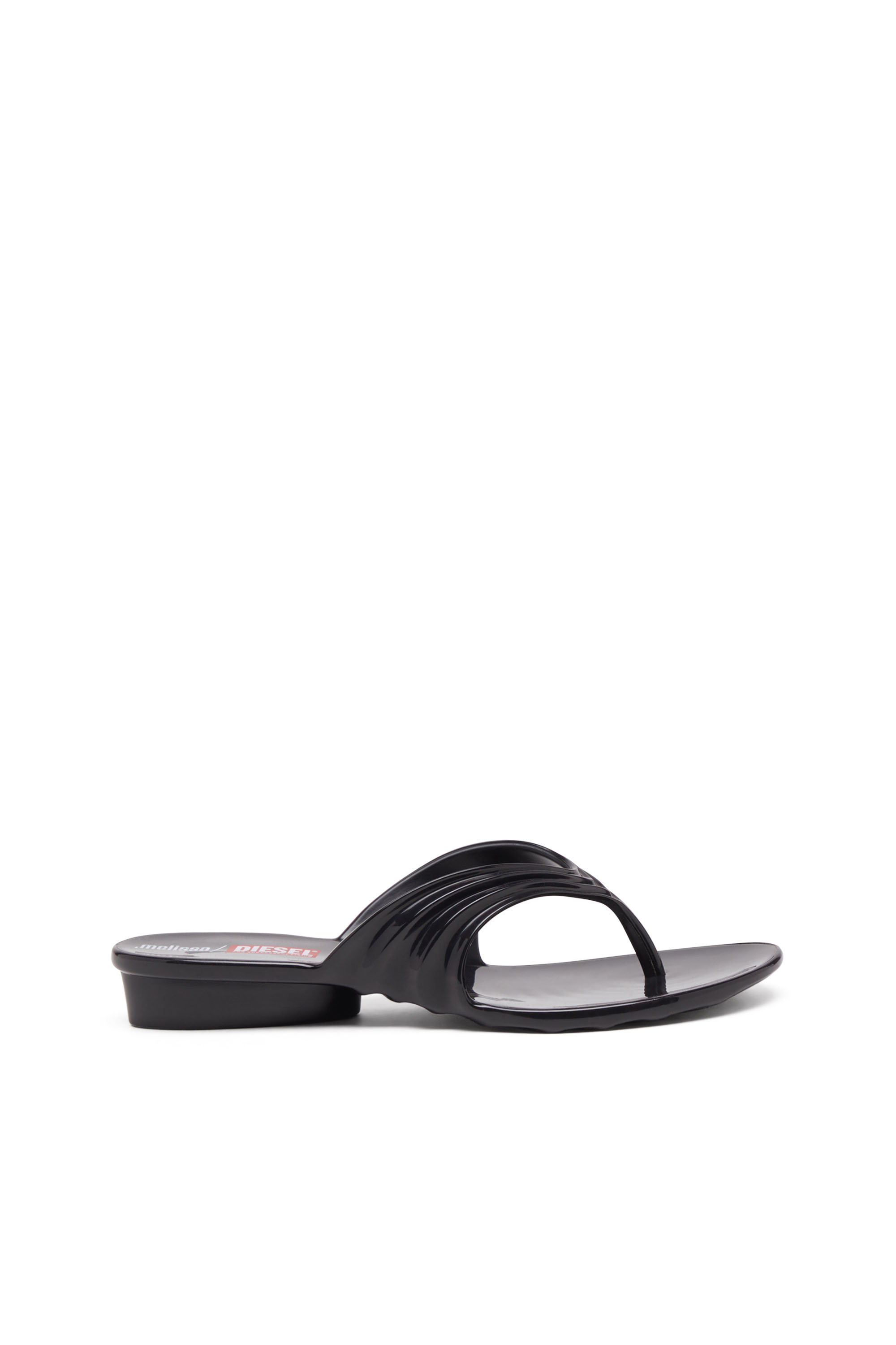 Diesel - MELISSA QUANTUM THONG, Woman's Sculptural flip-flops in Melflex&reg; in Black - 1
