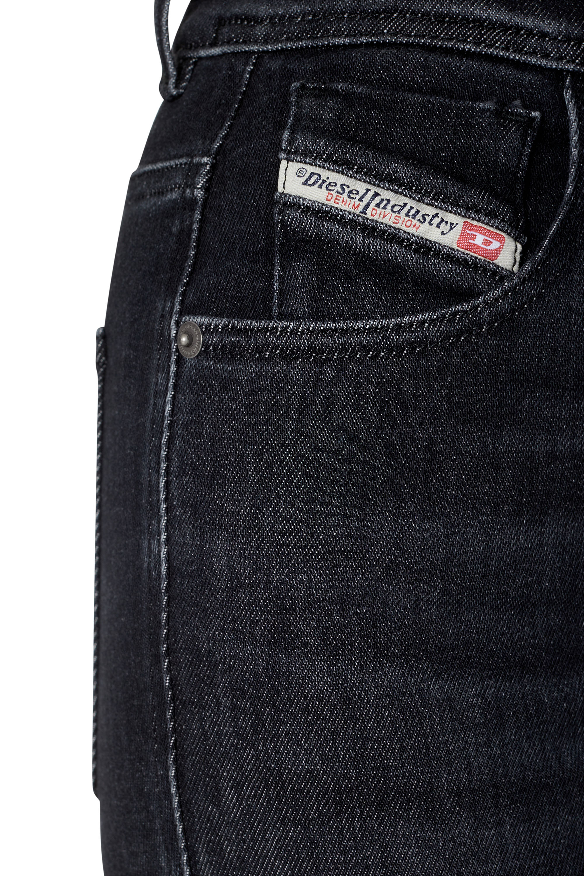 Diesel - Super skinny Jeans 1984 Slandy-High 09D96, Black/Dark grey - Image 3
