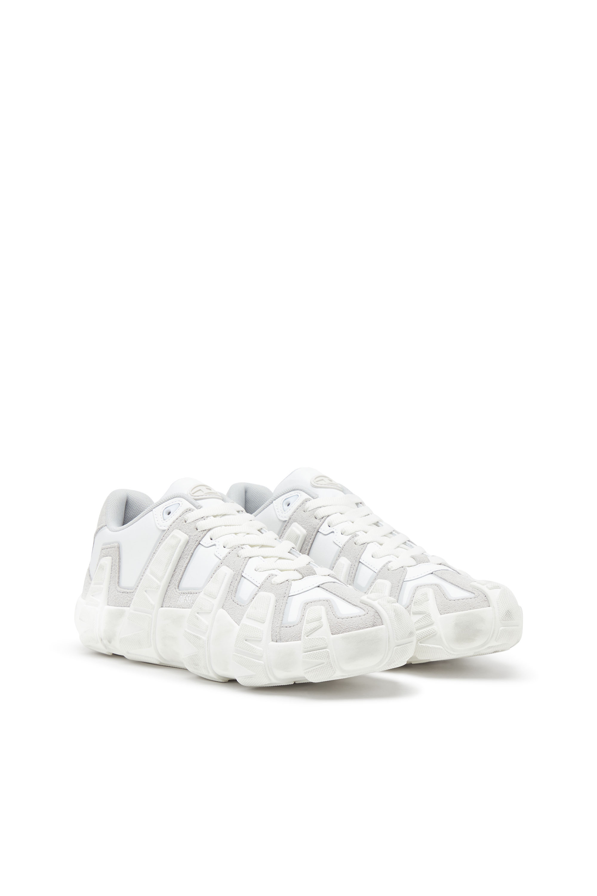 Diesel - S-D-GRIFFE LOW, Man's S-D-Griffe - Nylon sneakers in White/Grey - 2