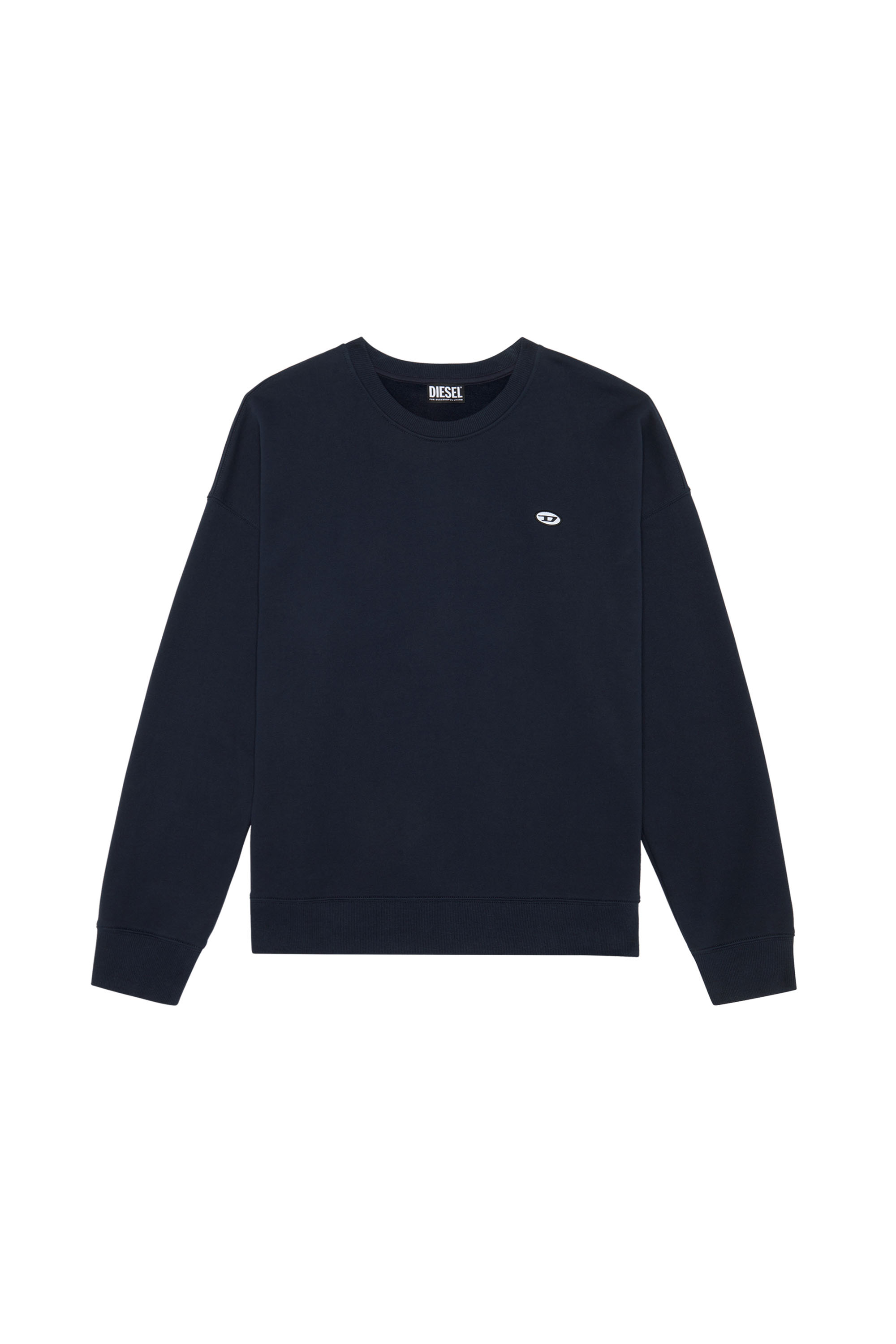 Diesel - S-ROB-DOVAL-PJ, Man Sweatshirt with logo patch in Blue - Image 3