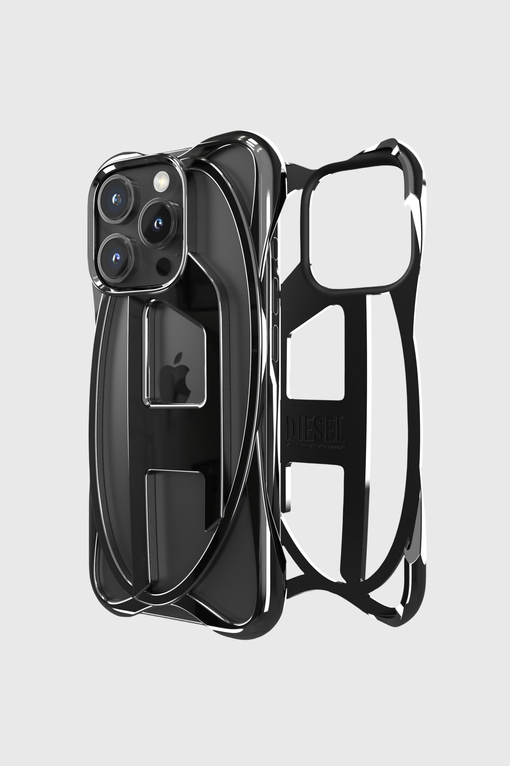 Diesel - 60268 CAGED D CASE, Unisex's Caged D Case iPhone 16 Pro in Black - 1