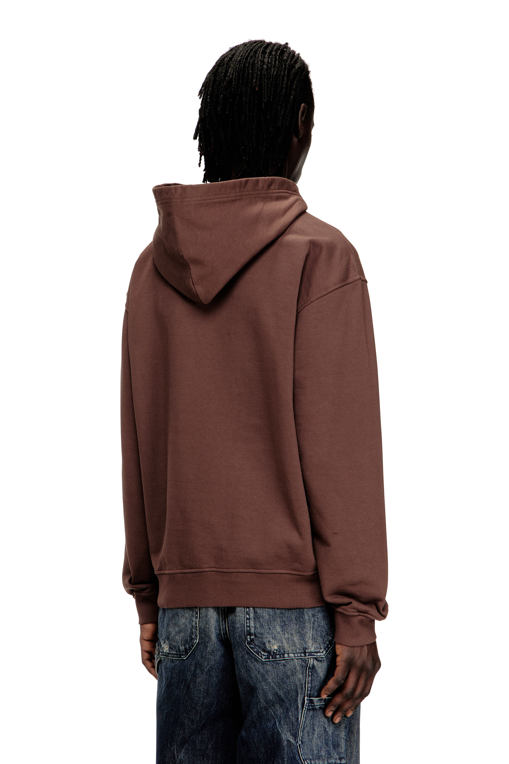 Diesel - S-NORMAN-HOOD, Man's Cotton hoodie with D appliqué in null - 4