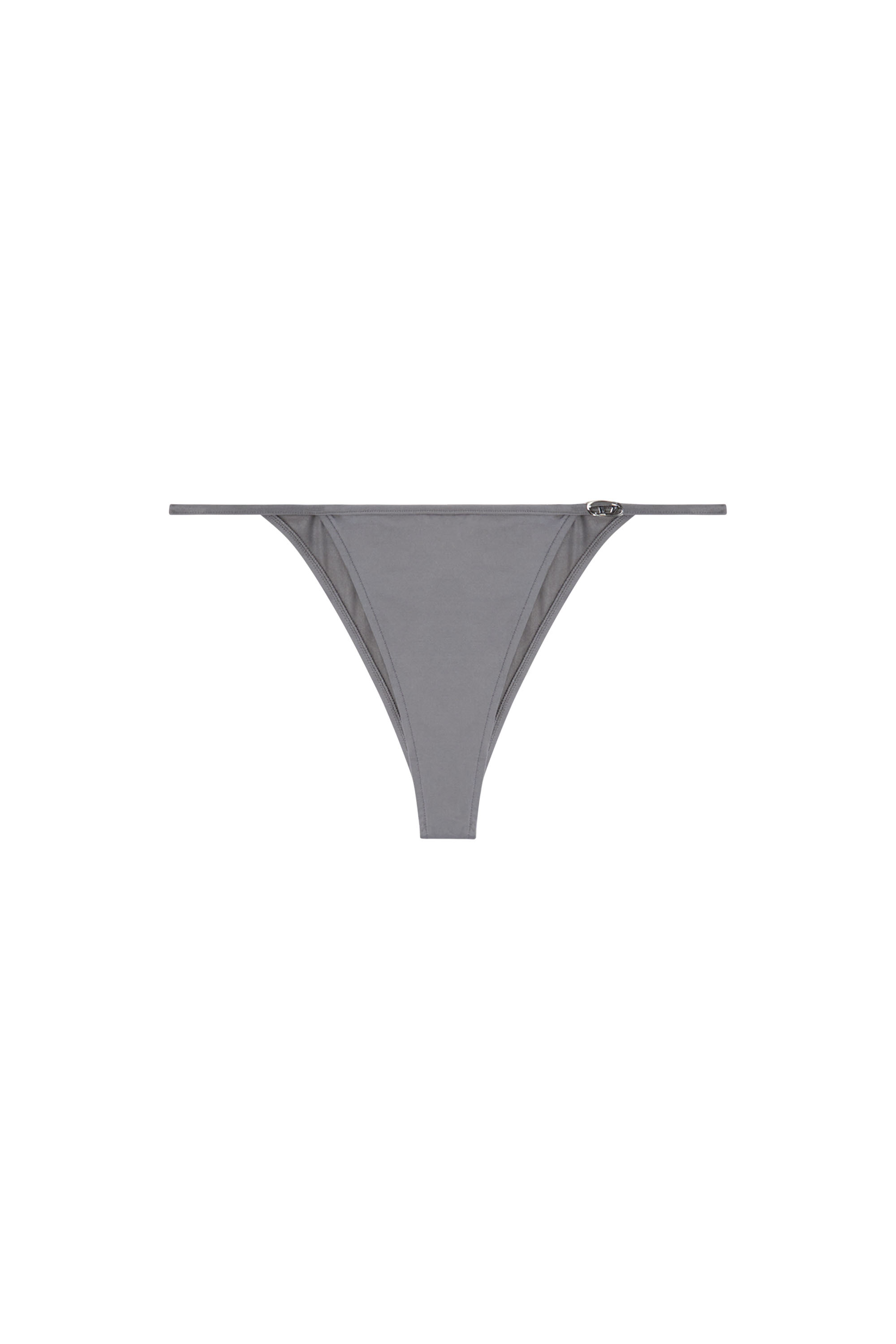 Diesel - EBBI-DNM, Woman's High-leg briefs with Oval D detail in Grey - 4