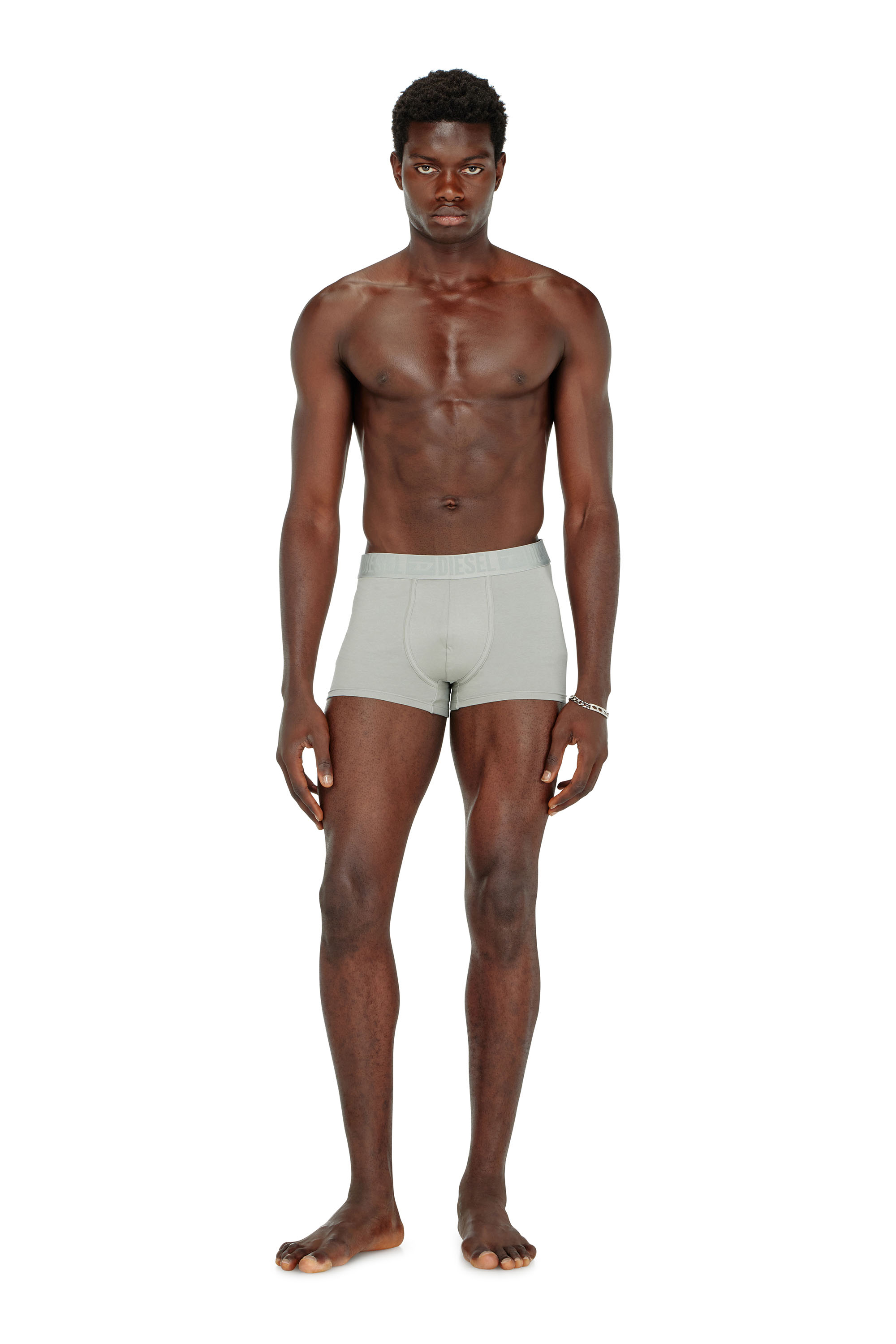 Diesel - MIKE-D-CORE-3PACK, Man's Three-pack of stretch cotton boxer briefs with tonal waistband in Gray/Black - 2