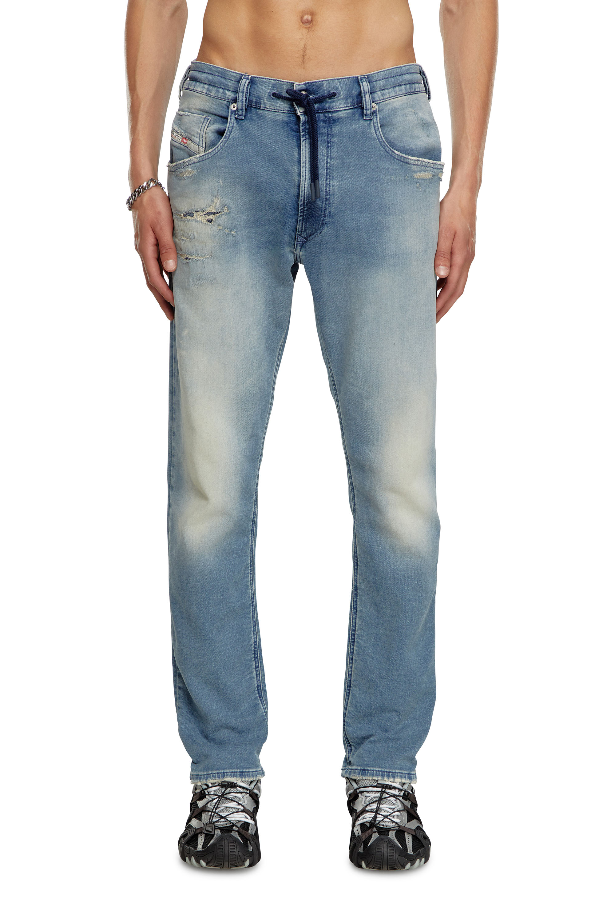 Diesel - Man's Regular 2030 D-Krooley Joggjeans® 068MF, Light Blue - 1