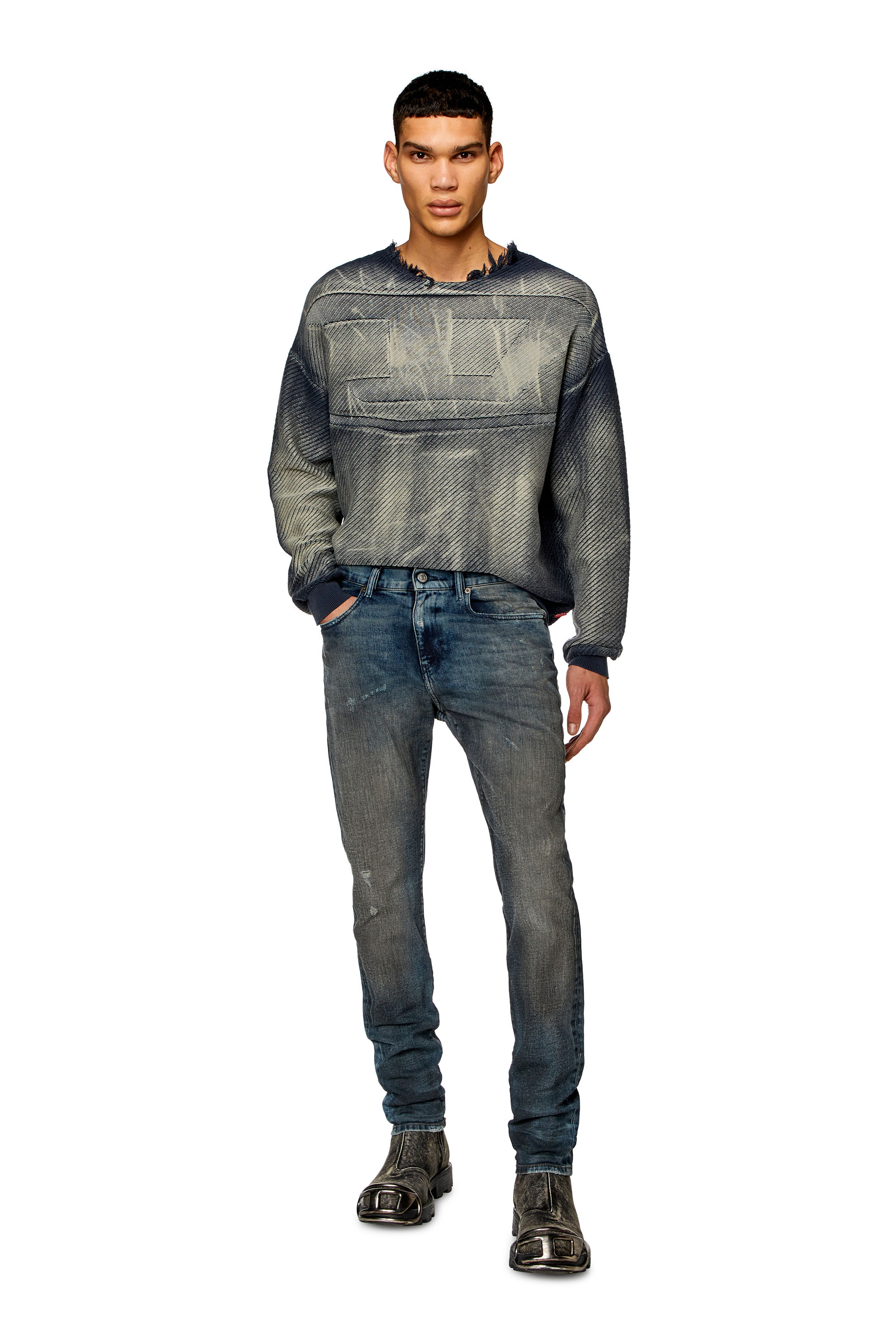 Diesel - Man Slim Jeans 2019 D-Strukt 09H54, Dark Blue - Image 1
