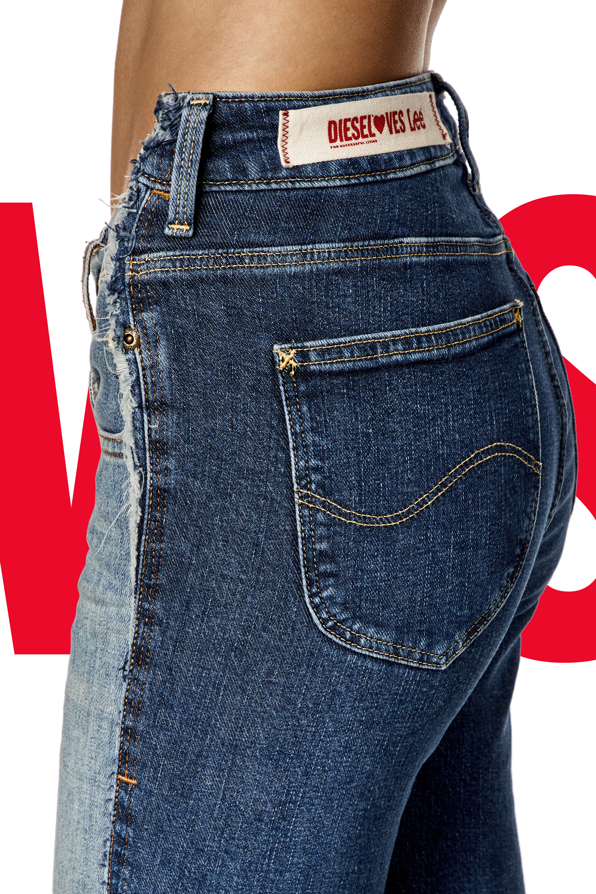 Diesel - Woman's Bootcut Jeans Dieseloves 01 09K46, Medium blue - 4