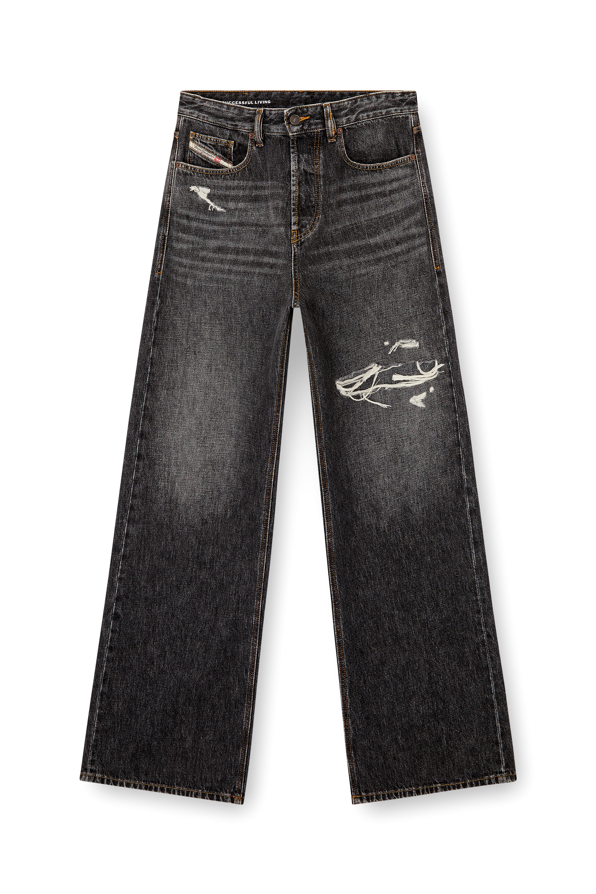 Diesel - Man's Relaxed Jeans D-Rise 007DN, Black/Dark grey - 2