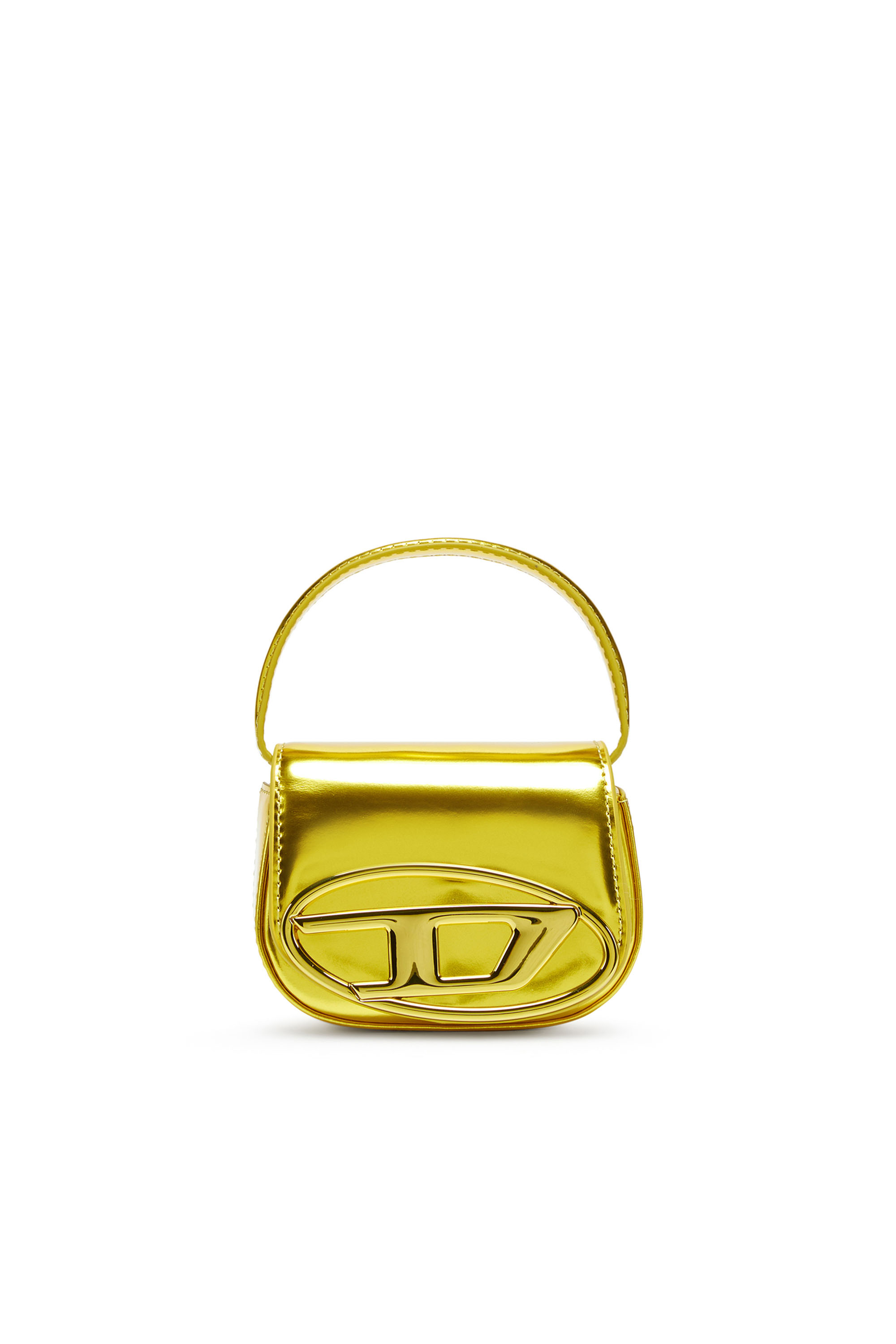 Diesel - 1DR-XS-S, Woman's 1DR-XS-S-Iconic mini bag in mirrored leather in Yellow - 1