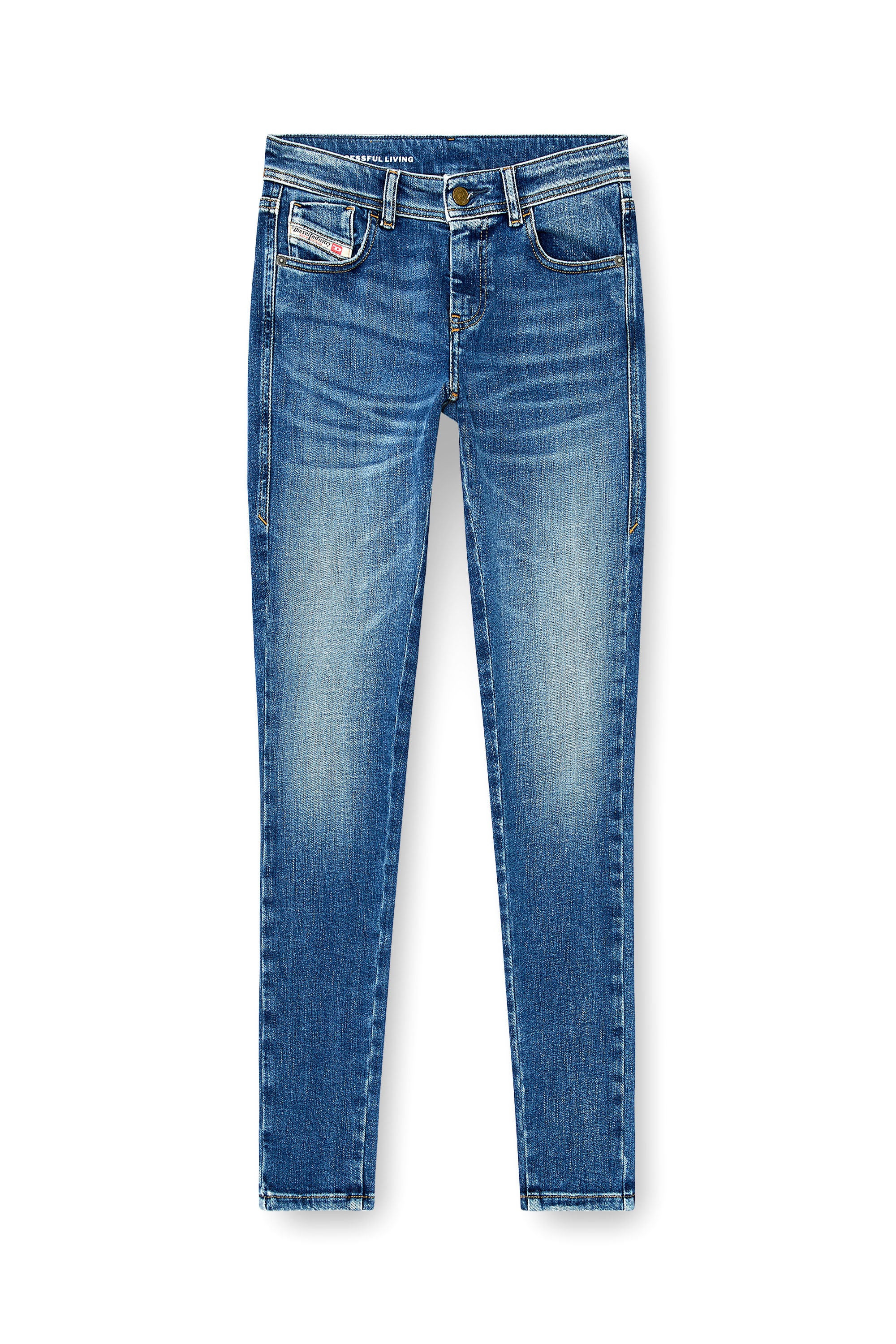 Diesel - Woman's Skinny Jeans 2017 Slandy 09P71, Medium blue - 3