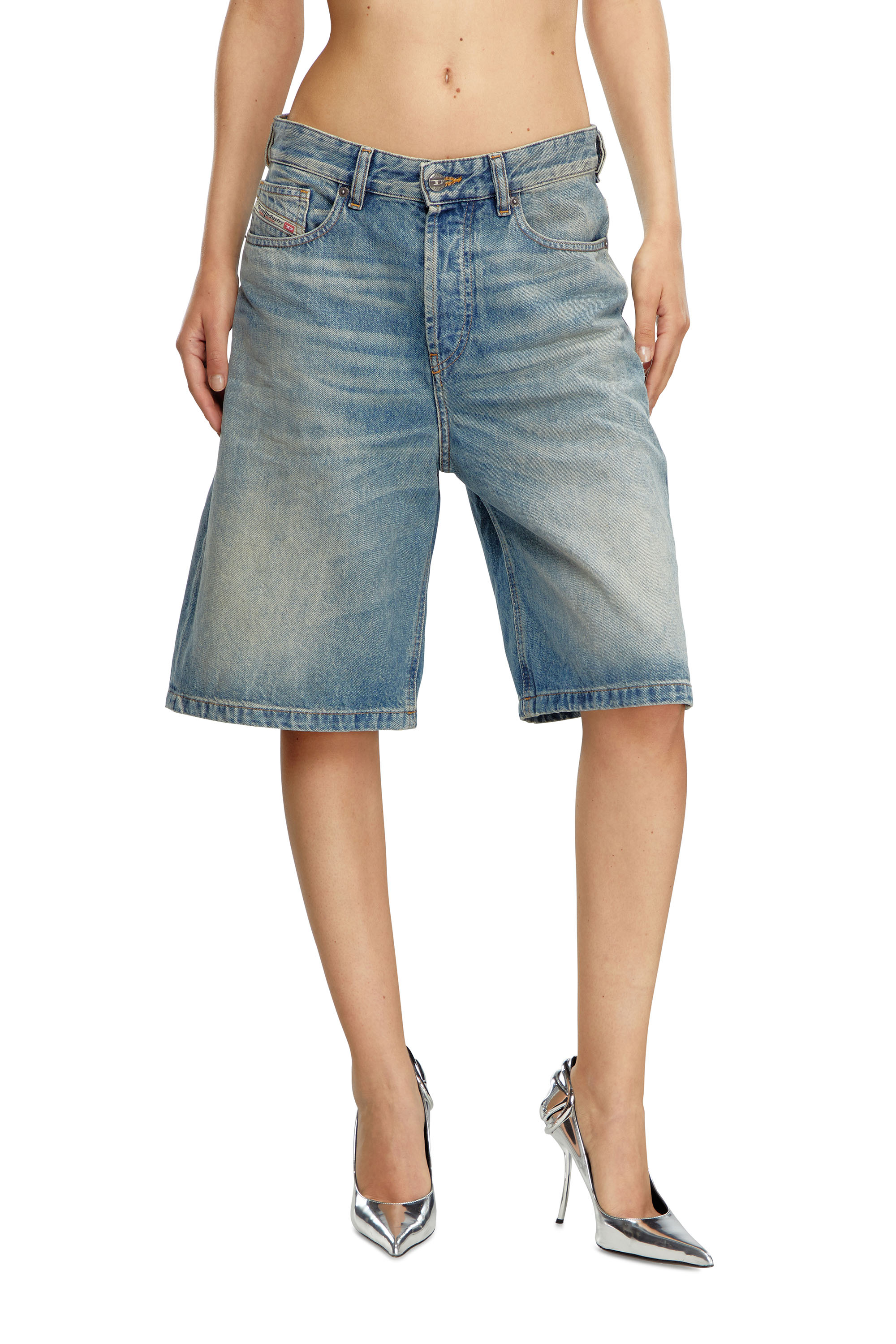 DE-SIRE-SHORT, Light Blue Diesel - DE-SIRE-SHORT, Woman's Denim shorts in Light Blue - 3