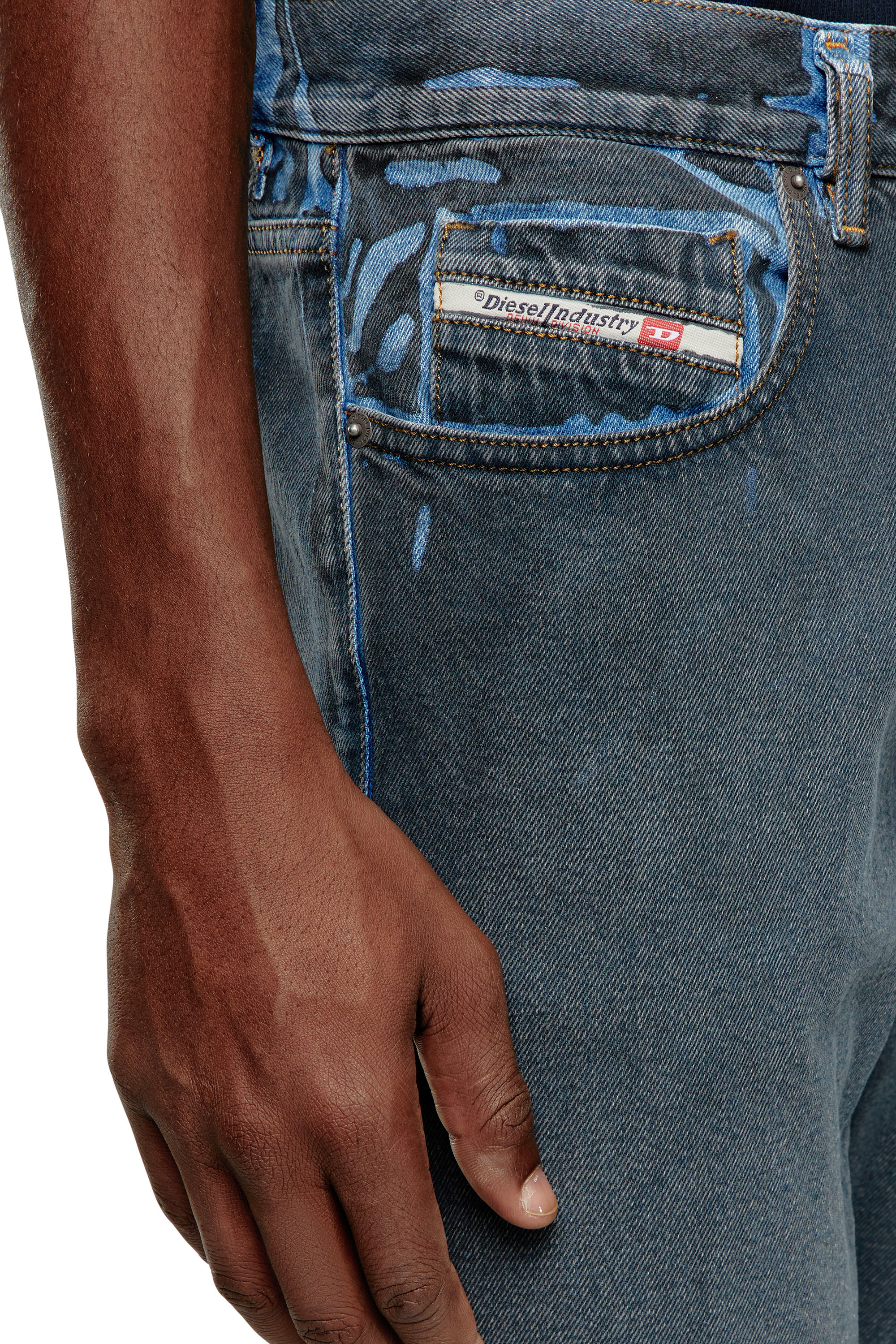 Diesel - Man Slim Jeans 2019 D-Strukt 09I47, Black/Dark grey - Image 4