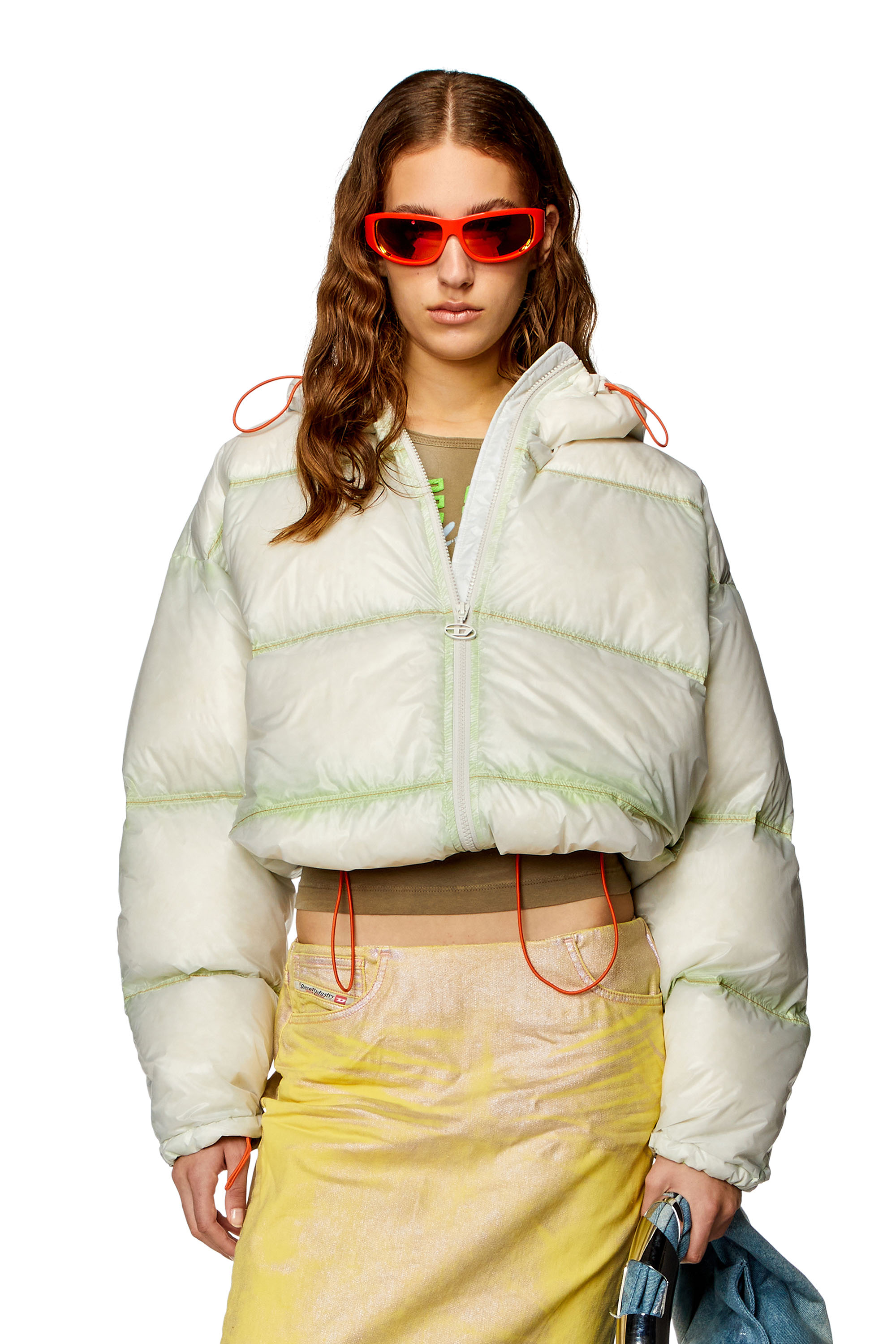 Diesel - W-BIRDY, Woman Down jacket in see-through ripstop in Multicolor - Image 1