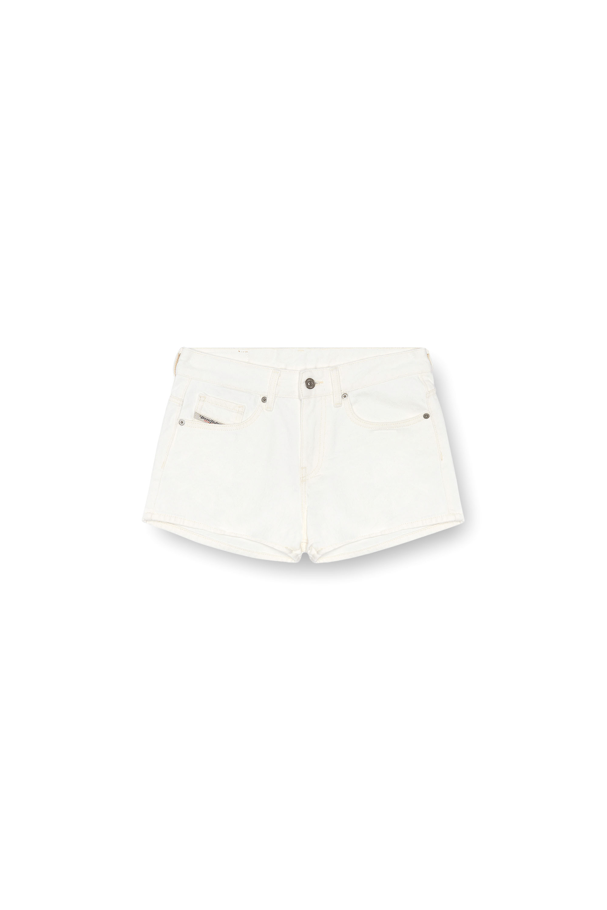 Diesel - DE-YUBA, Woman's Denim shorts in White - 3